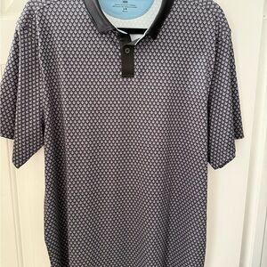 Rhône Performance Black and Gray Polo Shirt with Classic Style